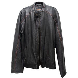 Vintage Prada Bomber Biker Leather Jacket for timeless style